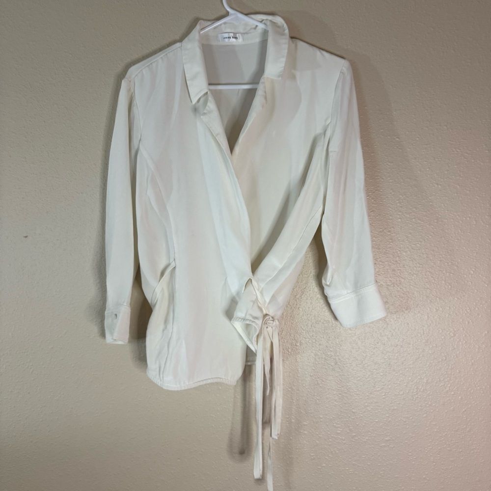 Anine Bing Elle Silk Blouse L